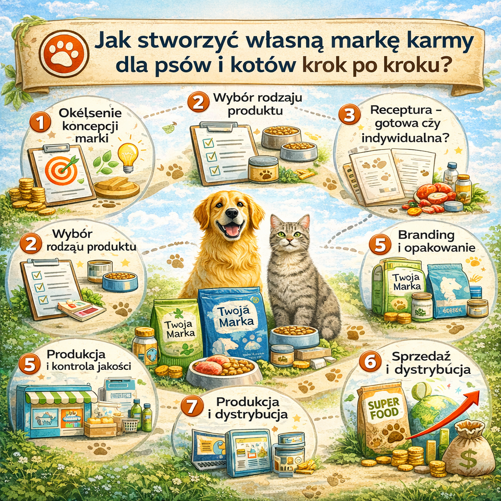Jak stworzyć własną markę karmy dla psów i kotów krok po kroku?